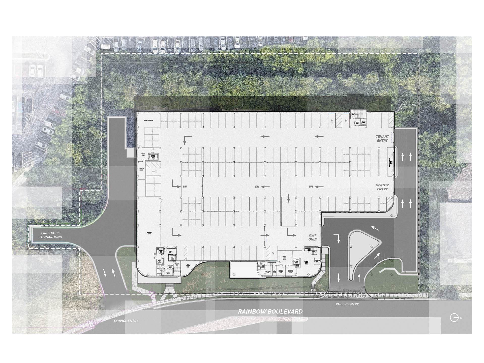 Site plan for The Hudson Multifamily Development