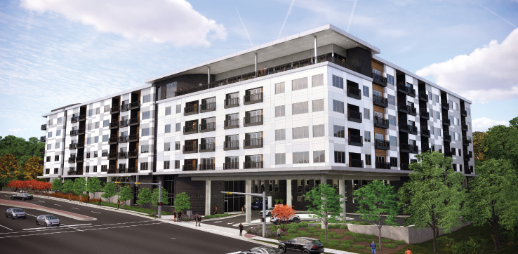 Hudson Mixed Use Multifamily Design Rendering