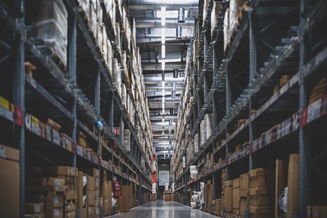 warehouse shelves