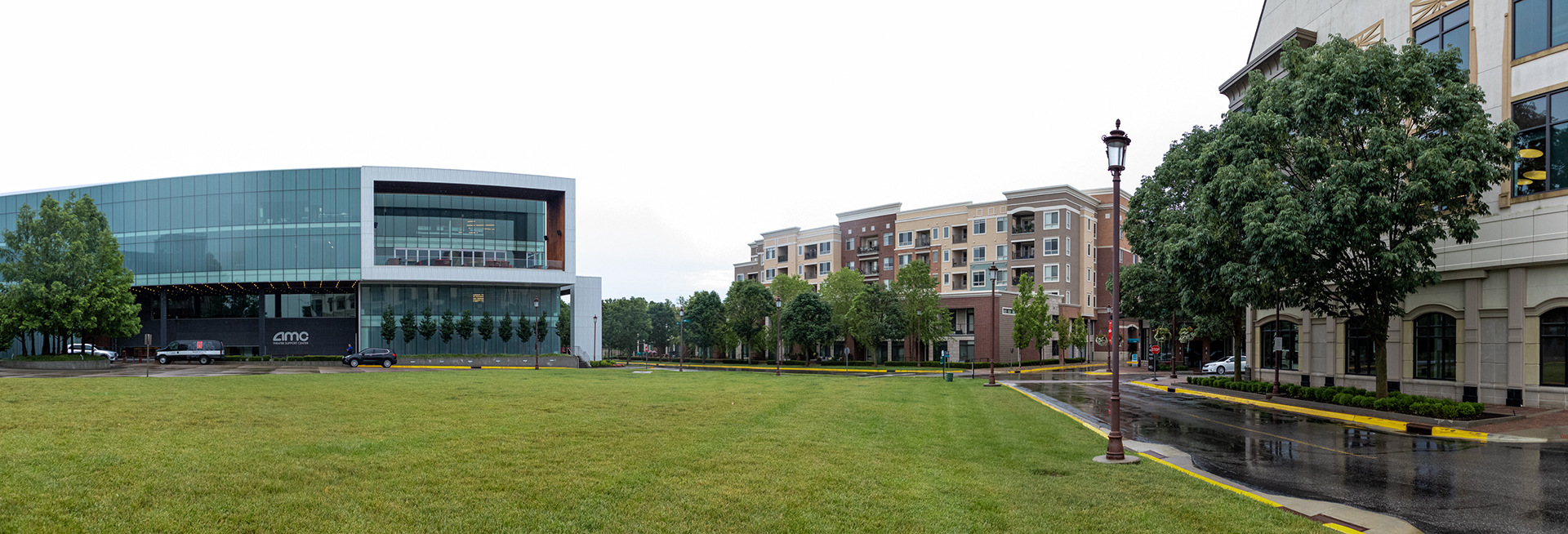Panoramic of the site at the Residences at Park Place